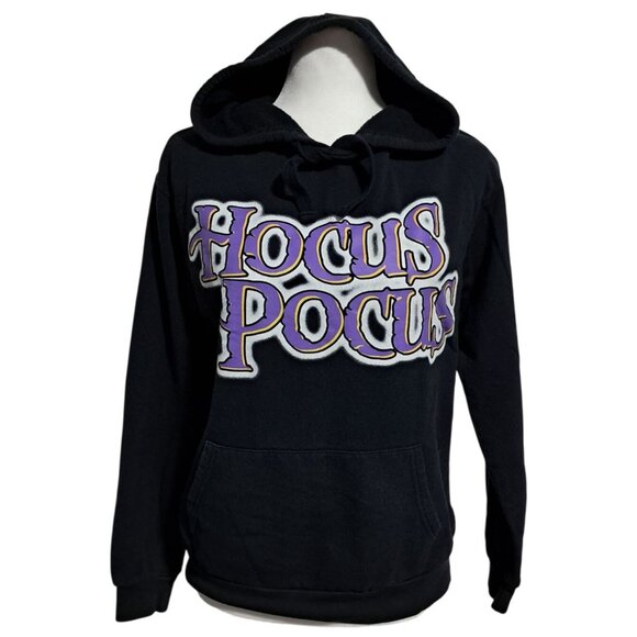 Disney Tops - Disney Hocus Pocus Black Hooded Sweatshirt L (11/13) Cotton/Polyester Blend